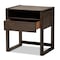 Baxton Studio Inicio Ash Brown Finished 1-Drawer Wood Nightstand 157-9080 - alternate 2
